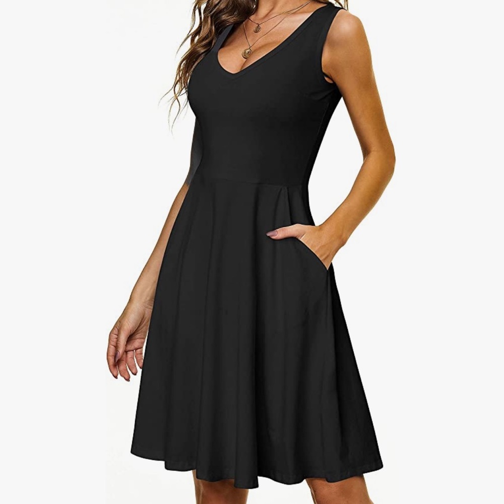 Casual Black Tank Dress